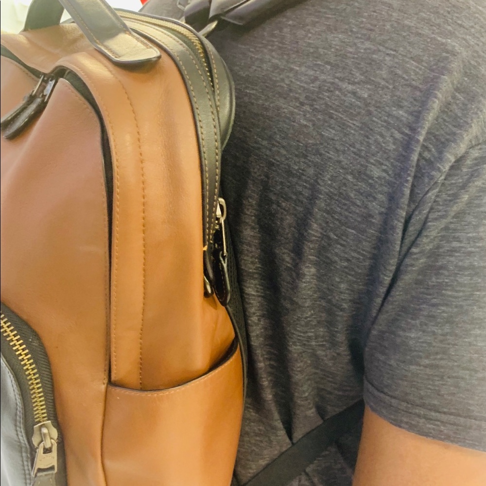 Coach Men's Leather Backpack - Picture 7 of 8
